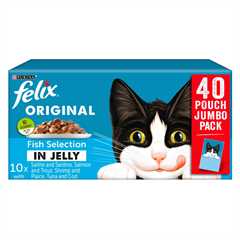 Felix Adult Wet Cat Food in Jelly - Fish Selection - 40x100g Pouches