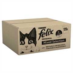 Felix Adult Wet Cat Food in Jelly - Meat And Fish - 120x100g Pouch