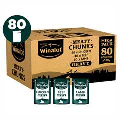 Winalot Meaty Chunks Adult Wet Dog Food in Gravy - Mixed - 80x100g Pouches