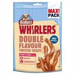 Bakers Whirlers Adult Dog Treat - Bacon and Cheese - 270g MAXI Pack