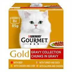 Gourmet Gold Adult Wet Cat Food - Gravy - 8x85g Cans