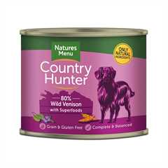 Country Hunter Adult Wet Dog Food - Wild Venison - 6x600g Cans
