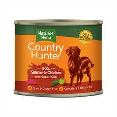 Country Hunter Adult Wet Dog Food - Salmon & Chicken - 6x600g Cans