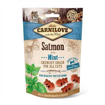 Carnilove Grain Free Crunchy Cat Treats - Salmon with Mint - 50g