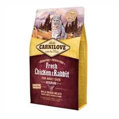 Carnilove Fresh Adult Dry Cat Food - Chicken & Rabbit - 2kg