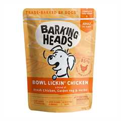 Barking Heads Bowl Lickin Chicken Adult Wet Dog Food - 10x300g Pouches