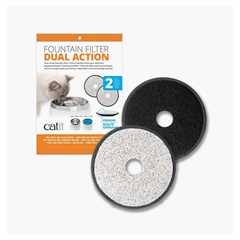Catit Fresh & Clear Stainless Steel Fountain - 2L Dual Action Filters - 2 pack