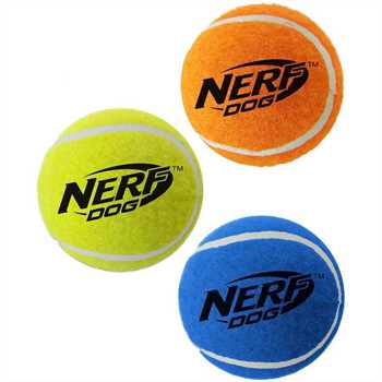 NERF Mega Strength Tennis Balls - for Small Dogs and Puppies - 3 pack