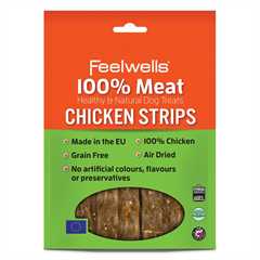 Feelwells 100% Meat Dog Treats - Chicken Strips - 100g