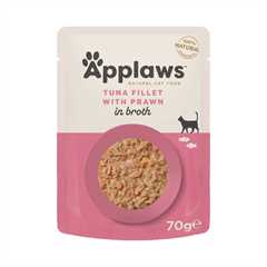 Applaws Complimentary Adult Wet Cat Food - Tuna & Pacific Prawn - 12x70g Pouches