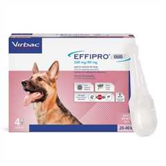 Effipro Duo Spot-On Solution for Large Dog - 20-40kg - 4x2.68ml Pipettes