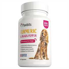 Pawbits Dog Turmeric Powder - 60 Capsules 