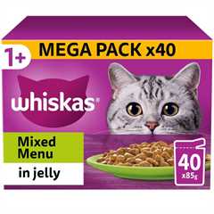 WHISKAS 1+ Adult Wet Cat Food in Jelly - Mixed Menu - 40x85g Pouches