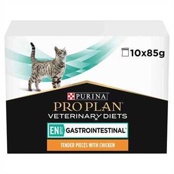PRO PLAN Veterinary Diet EN ST/OX Gastrointestinal Wet Cat Food - Chicken - 10x85g Pouches