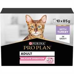 PRO PLAN Delicate Digestion Adult 1+ Wet Cat Food - Turkey in Gravy - 10x85g Pouches
