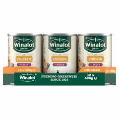 WINALOT Classics Mixed in Jelly Chicken Wet Dog Food - 12x400g Cans