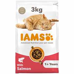 IAMS Adult Dry Cat Food - Salmon - 3kg