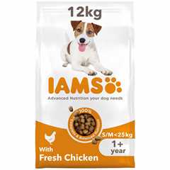 IAMS Small & Medium Breed Adult Dry Dog Food - Chicken - 12kg