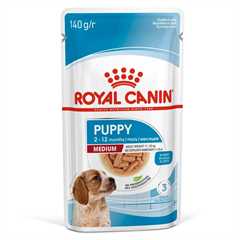 Royal Canin Size Health Nutrition Medium Puppy Wet Dog Food in Gravy - 10x140g Pouches