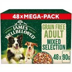 James Wellbeloved Grain Free Adult Wet Dog Food in Gravy - Mixed Selection - 48x90g Pouches