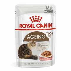 ROYAL CANIN Feline Care Nutrition Ageing 12+ Senior Wet Cat Food in Gravy - BULKPACK - 48x85g Pouche