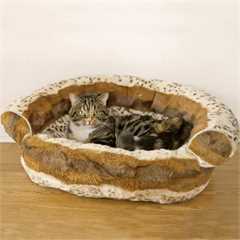 Rosewood Brown Hyena Print Pet Sofa Bed