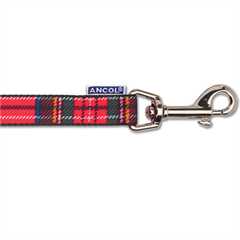 Ancol Red Tartan Dog Lead - 1m