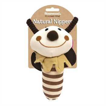Rosewood Natural Nippers Shake & Rattle Dog Toy