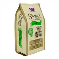 Simpsons Premium Adult Dry Dog Food - Lamb & Brown Rice - 12kg