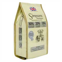 Simpsons Premium Adult & Senior 80/20 Dry Dog Food - Chicken, Fish & Turkey - 12kg