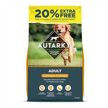 Autarky Working Dog Adult Dry Dog Food - Chicken - 12kg+2.4kg FREE 