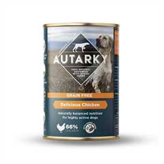 Autarky Working Dog Grain Free Adult Wet Dog Food - Delicious Chicken - 12x395g Cans