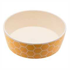 Classic Bamboo Food & Water Pet Bowl - Small - Honeycomb