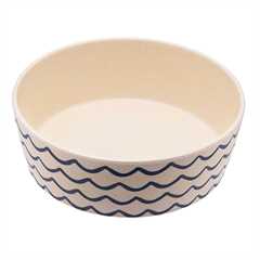 Classic Bamboo Food & Water Pet Bowl - Large - Ocean Wave
