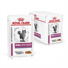 Royal Canin Veterinary Health Nutrition Renal Adult Wet Cat Food In Gravy - Chicken - 48x85g Pouches