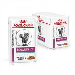 Royal Canin Veterinary Health Nutrition Renal Adult Wet Cat Food In Gravy - Fish - 48x85g Pouches