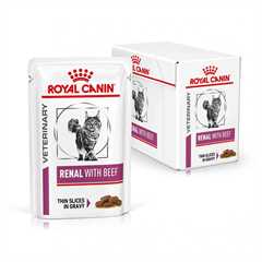 Royal Canin Veterinary Health Nutrition Renal Adult Wet Cat Food In Gravy - Beef - 48x85g Pouches