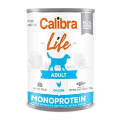 Calibra Life Adult Wet Dog Food - Chicken with Rice - 6 x 400g Cans