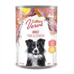 Calibra Verve Gluten Free Adult Wet Dog Food - Pork & Venison - 6 x 400g Cans