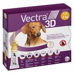 Vectra 3D Spot On for Extra Small Dogs - 3 Pipettes