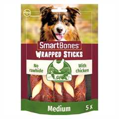 SmartBones Chicken Wrapped Sticks Adult Dry Dog Treats - 5 Sticks