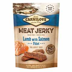 Carnilove Grain Free Meat Jerky for Adult Dogs - Lamb with Salmon Fillet - 100g