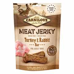 Carnilove Grain Free Meat Jerky for Adult Dogs - Turkey & Rabbit Bar - 100g