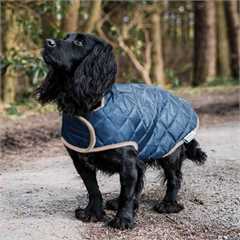 Danish Design Quilted Dog Coat - Navy  