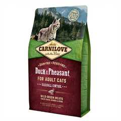 Carnilove Adult Hairball Control Grain Free Dry Cat Food - Duck and Pheasant - 2kg