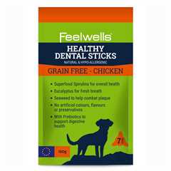 Feelwells Grain Free Dental Sticks - Chicken - 7 sticks