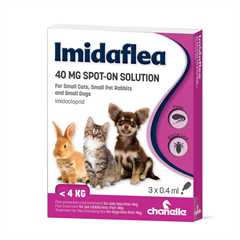 Imidaflea Spot on Solution 40mg for Cats, Small Dogs & Rabbits Weighing Under 4kg - 3 x 0.4ml