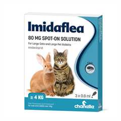 Imidaflea Spot on Solution 80mg for Large Cats & Rabbits Weighing Over 4kg - 3 x 0.8ml