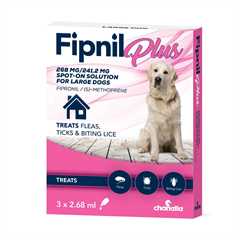 Fipnil Plus Spot-On Flea & Tick Solution for Large Dogs - 20kg-40kg 3x2.68ml