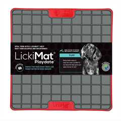 Lickimat Playdate Tuff Treat Mat - Red - 20x20cm